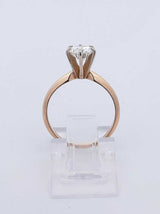 0.64 Cttw Diamond & 14k Yellow Gold Solitaire Ring 2 Grams Size 5 Fw0724ixzdu