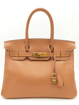 Hermes Birkin 30 Gold Brown Epsom Gold Hardware Handbag Do1225lprxzde