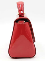 Versace La Medusa Mini Top Handle Red Patent Leather Crossbody Eb1125orxdu