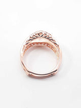 0.24 Cttw Diamond & 14k Rose Gold Chevron Ring Enhancer 4.2g Size 7 Fw0926wlrdu