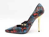 Versace Decollete Medusa Multicolor Python Stiletto Heels Size Eu 39 Fw0225lzxdu