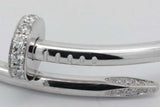 Cartier Juste Un Clou 18k White Gold Bracelet With Diamonds Size 16 Eb1026wrxzsa