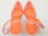 Christian Louboutin Spikoo Neon Orange Heels Size Eu 38.5 Do0525lxzde