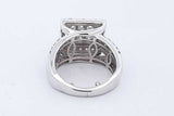 2.0cttw Lab Grown Diamond Ring In 10k White Gold 6.3 Grams Size 3 Eb0726crxde
