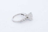 3.3cttw Diamond Ring In 14k White Gold 3.8 Grams Size 4 Eb0526wxxzde