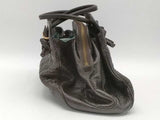 Marc Jacobs Quilted Patent Leather Top Handle Brown Aa1026rzsa