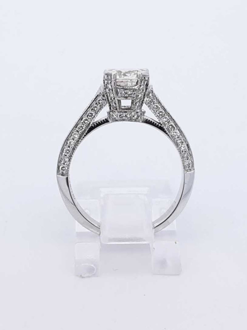 1.53 Cttw Diamond & 14k White Gold Ring Size 5.25 Fw0424rpxdu