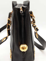 Chanel Black Caviar Leather Triple Cc Shoulder Bag Eb0926lrxzde