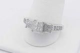 1.04cttw Diamond Ring In 10k White Gold 4.2 Grams Size 9.5 Eb0425oexsa