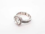 3.80 Cttw Lab-grown & Natural Diamond 14k Gold Ring 5.6 Gram Sz 4.5 Fw0625lowodu