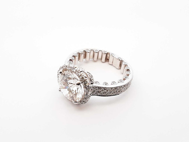 3.80 Cttw Lab-grown & Natural Diamond 14k Gold Ring 5.6 Gram Sz 4.5 Fw0625lowodu