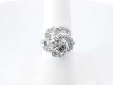 2.0 Cttw Diamond & 18k White Gold Floral Statement Ring 6 Grams Size 7 Fw00426prxdu