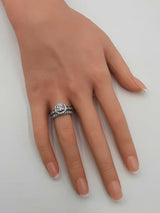1.27cttw Diamond & 14k White Gold Bridal Set 6.3 Grams Size 6 Fw0326rexdu