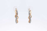 Diamond Hoop Earrings In 10k Yellow Gold 2.58 Grams Eb1124ersa