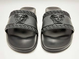 Versace Medusa Plaque Black Rubber Slides Eu 43 Do0125lxzde