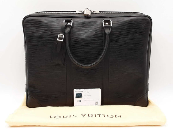 Louis Vuitton Porte Documents Voyage In Black Epi Leather Fw1025woxdu