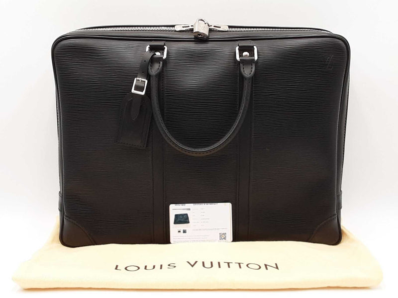 Louis Vuitton Porte Documents Voyage In Black Epi Leather Fw1025woxdu