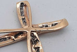 0.33cttw Diamond Cross Pendant In 10k Yellow Gold 2.5 Grams Eb0726lxzsa