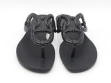 Hermès Egerie Chaine D'ancre Sandals In Black Tpu Rubber Size 7.5 Fw1026oxzdu