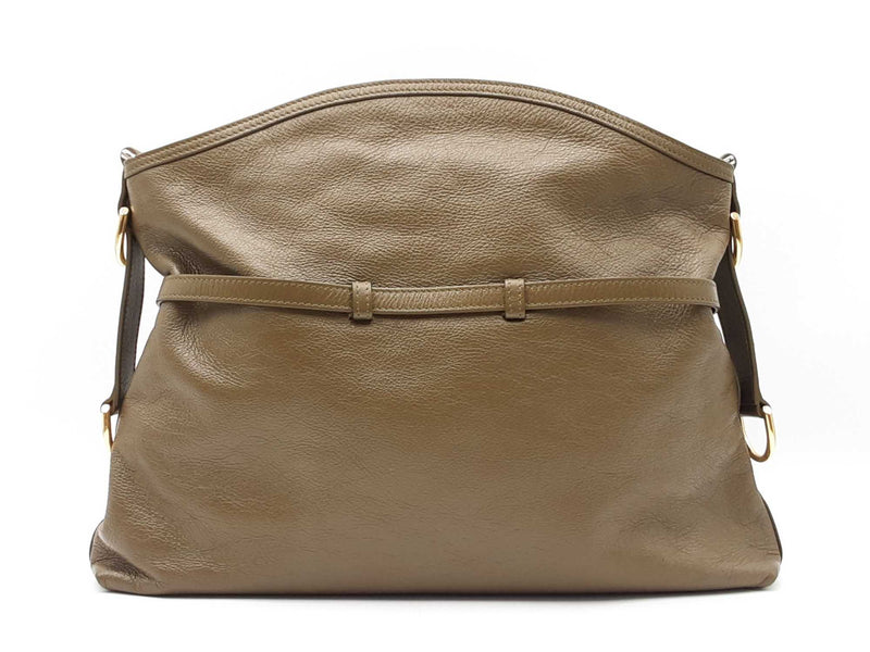 Givenchy Voyou Shoulder Bag In Dark Khaki Tumbled Leather Fw0925pzxdu