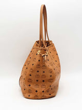 Mcm Visetos Coated Canvas Tote With Pochette Brown Aa0826orzsa