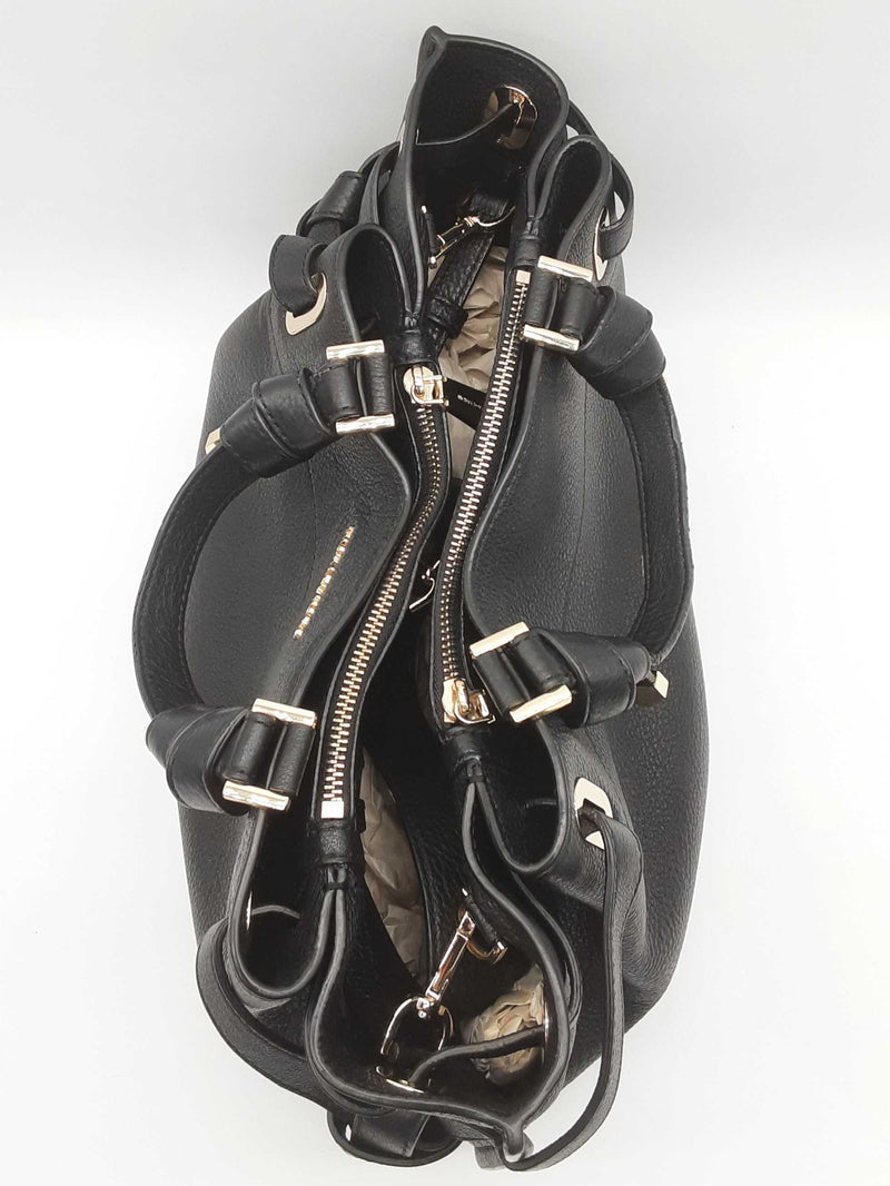 Michael Kors Greta Black Leather Tote Bag Do0525sxde