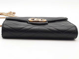 Gucci Gg Marmont Mateless Wallet On Chain Black Aa0426lozsa