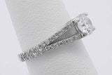 0.70cttw Diamond Ring In 14k White Gold 2.5 Grams Size 4.5 Eb0925czxsa