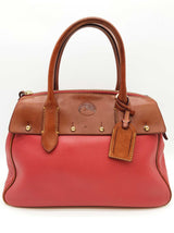 Dooney & Bourke Wilson All Weather Red Brown Leather Shoulder Bag Do0325lrde