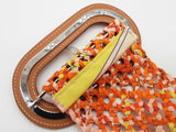Hermes Orange Braided Printed Silk Wide Belt 37 In Do0126crde