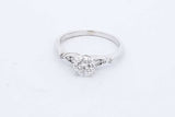 0.81cttw Diamond Ring In 14k White Gold 2.8 Grams Size 7 Eb1025exzde