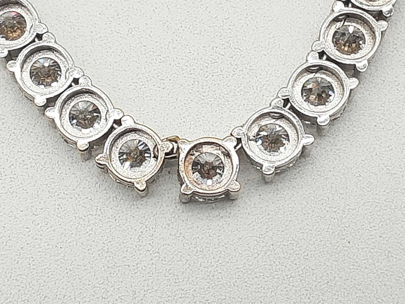 Approx 70.0 Ctw Lab Created Diamonds 14k Wg Necklace 18 In Do0723wrzxzde