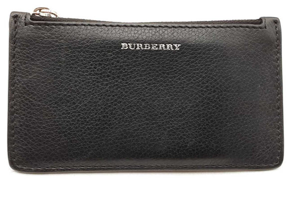 Burberry Black & Green Leather Card Case Wallet Eb0925crdu