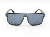 Louis Vuitton Waimea Monogram Lens Sunglasses In Black & Silver Fw1125lrxdu