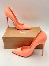 Christian Louboutin So Kate Patent Leather Drag Orange Pumps Sz 39.5 Eb0225lexsa