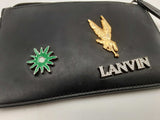 Lanvin X Future Leather Double Clutch With Id Card Case Eb0724ooosa