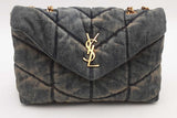 Yves Saint Laurent Denim Quilted Puffer Toy Bag Eb0626cxzsa