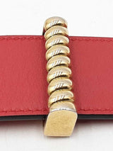 Gucci Torchon Double G 40mm Belt In Hibiscus Red Leather Size 80|32 Fw0326crdu