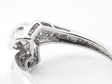 0.26 Cttw Diamond & 14k White Gold Swirl Ring 4 Grams Size 11 Fw0925lczdu