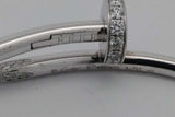 Cartier Juste Un Clou 18k White Gold Bracelet With Diamonds Size 16 Eb1026wrxzsa