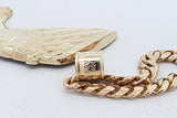 10k Yellow Gold Queen Nefertiti Pendant & Cuban Link Necklace 39g Eb0826owlrsa