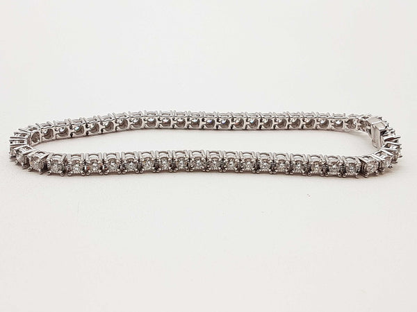 2.55 Cttw Lab Grown Diamonds 14k White Gold 13.4g Tennis Bracelet 7.25 In Do0225ixzde