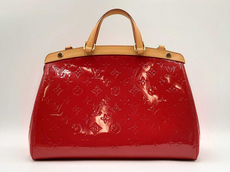 Louis Vuitton Brea Red Monogram Vernis Leather Satchel Fw0325oordu