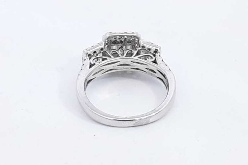 Approx. 1.41ctw Diamond Ring In 14k White Gold 3.2 Grams Size 4 Eb0924wxzsa