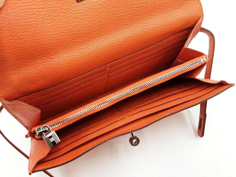 Hermes Kelly To Go Orange Wallet Fw1124pxzdu