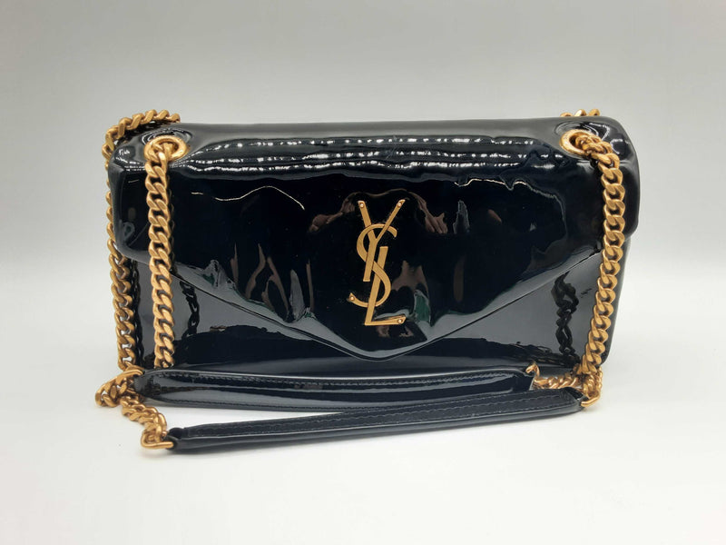 Yves Saint Laurent Ysl Calypso Black Patent Leather Crossbody Bag Do0524lxzxde