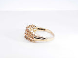 1.08 Cttw Diamond & 14k Yellow Gold Pyramid Ring 4.5 Grams Size 7 Fw0426wcrdu