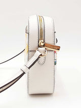 Michael Kors Jet Set Large White Logo Crossbody In Fruit Print Canvas Fw0826rxdu