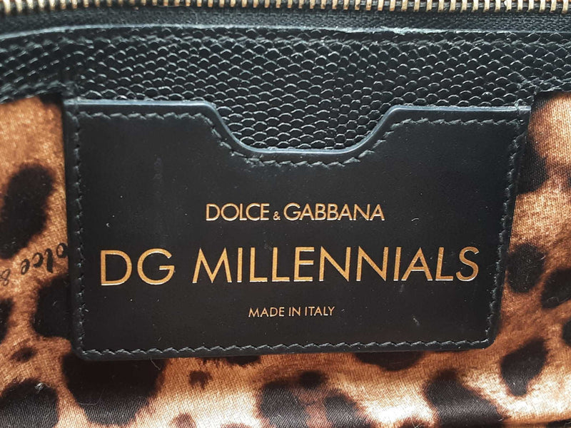 Dolce & Gabbana Dg Milennials Shoulder Bag In Stampa Iguana Calfskin Fw0825lrxdu