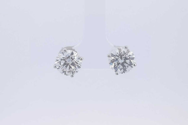 Approx. 8.98ctw Lab Grown Diamond Stud Earrings 14k White Gold 2.5g Eb0424lwlrsa